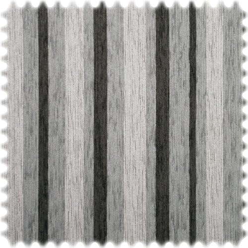 Chenille Möbelstoff Madrid Anthrazit/Weiss