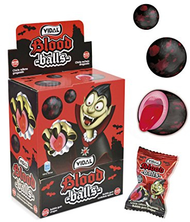 Candy Brokers Vidal - Blood Balls- Kaugummi mit sauer Füllung- Verkaufsdisplay mit 200 Stück