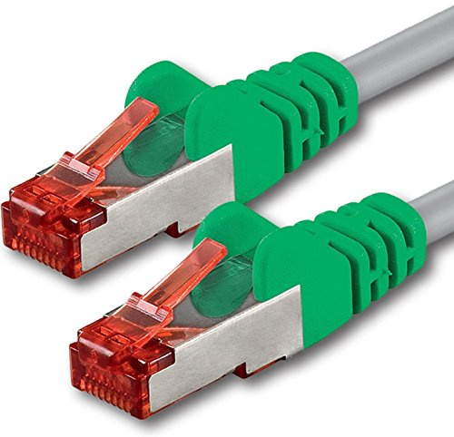 1aTTack.de Câble Ethernet Cat6 1x 3m RJ45 LAN Crossover gris | Câble Crossover RJ45 pour liaison directe entre appareils réseau; blindage SFTP PIMF, compatible LAN et Ethernet