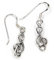 Drachensilber Notenschlüssel Ohrschmuck Violinschlüssel Ohrhänger Musiker Schmuck Ohrringe 925 Silber Schmuck