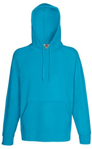 Fruit of the Loom Men's Hooded Sweatshirt, Matte, Azure Blue, S