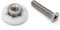 Shower Part Shower Door Rollers, Set of 4, 17.5mm Diameter, 4.5mm Thickness, Stainless Steel