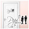 Grandora Wandtattoo Sprüche PIPI Lounge Mann Frau I schwarz 17 x 11 cm I WC Türaufkleber Piktogramm Bad Badezimmer Wandaufkleber Wandsticker W755