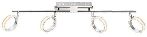 Globo LED Decken Lampe Wohnraum ALU Leuchte Ringe schwenkbar Spot Balken Strahler 56043-4L