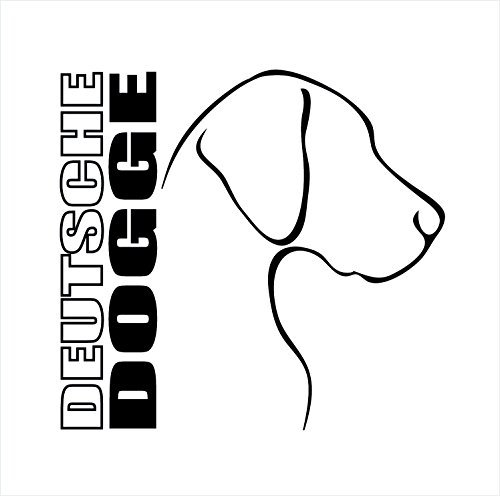 siviwonder Auto Aufkleber DEUTSCHE DOGGE Profil Hundeaufkleber Black