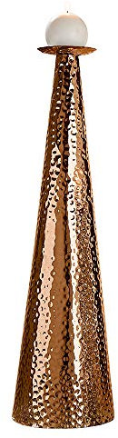 GILDE Kerzenhalter 'Hammerschlag', Kupfer, 60 cm