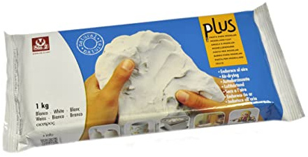 Sio2 Plus Ton, selbsthärtend, 1 kg, Weiß