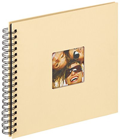 walther design Fotoalbum creme 26 x 25 cm Spiralalbum mit Cover-Ausstanzung, Fun SA-108-H