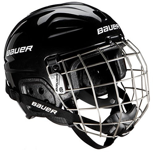 Bauer Erwachsene Helm Helmet Lil Sport Combo mit Gitter, Schwarz, One Size