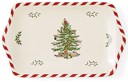 Spode Christmas Tree Peppermint Dessert Tray