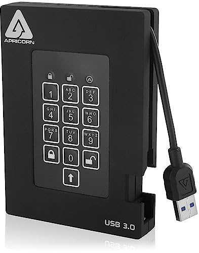 Apricorn Aegis Padlock Fortress Festplatte verschlüsselt 500 GB extern tragbar 2.5 6,4 cm USB 3.0 5400 rpm Puffer: 8 MB FIPS 140-2 Level 2 256-bit AES-XTS