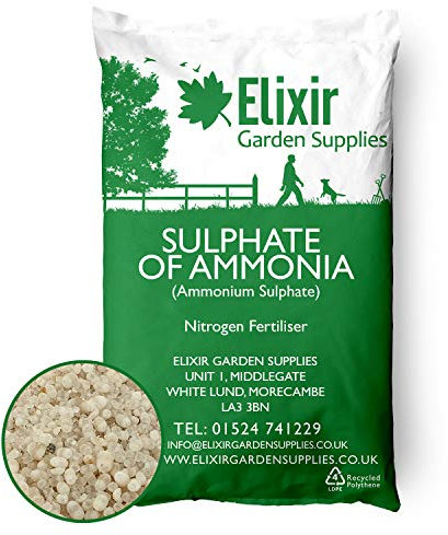 Elixir Gardens 20kg Granular Sulphate of Ammonia Vegetable Growth Fertiliser 21-0-0 | Treats 1000sqm