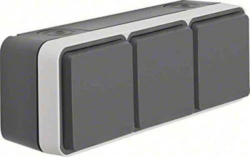 Berker SCHUKO-Steckdose 3fach 47733515 Klappdeck. lichtgrau W.1 Steckdose 4011334404293 by