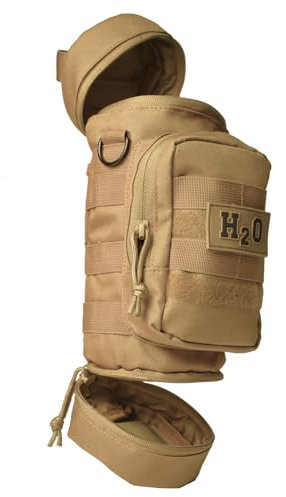 Orca Tactical Molle Water Bottle Pouch - Molle Water Bottle Holder for Backpack – Tactical Pouch for 32 oz & 40 oz Bottles – Insulated Water Bottle Holster – Keeps Drinks Cooler Longer (Coyote Brown)