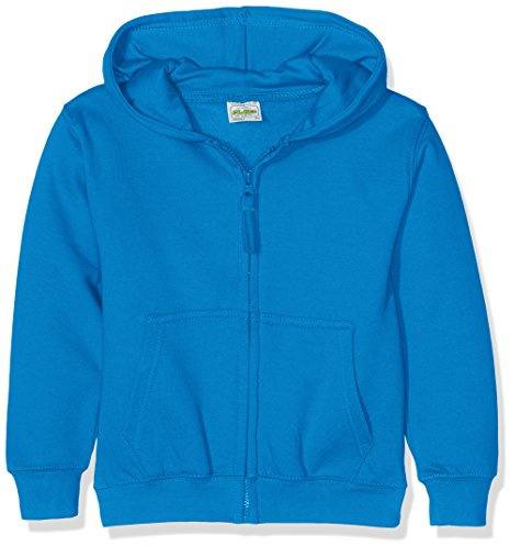 AWDis Boy's Kids Zoodie Hoodie, Blue (Sapphire Blue), X-Large