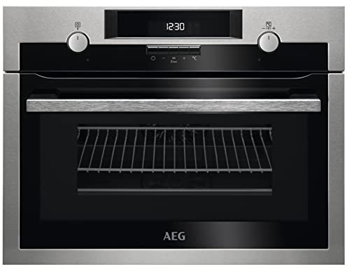 AEG KME561000M Forno Microonde combinato con cottura ventilata e grill, Mastery Range, 9 funzioni, programmatore elettronico, manopole pop in/pop/out, estetica inox antimpronta
