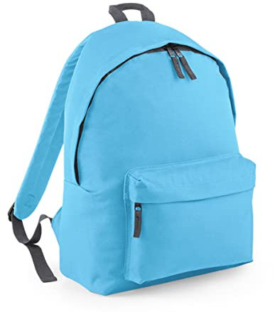 Bagbase, Junior Fashion Rucksack, moderner Rucksack für Kinder M Surf Blue/Graphite grey