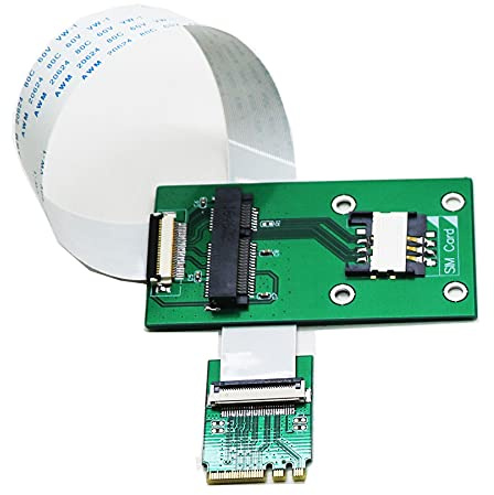 Sintech Mini PCI-E Card to M.2 Key A/E Cable with SIM Card Slot for WiFi/WWAN/LTE Module