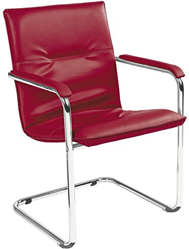 NOWY STYL Rumba Chrom V79N Besuchersessel rot 2 St.
