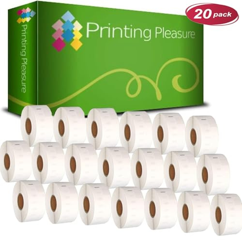 Printing Pleasure 20x Etiketten kompatibel für Dymo Seiko 99012 36mm x 89mm (260 Stück/Rolle) Dymo LabelWriter 4XL 450 400 330 320 310 Twin Turbo Duo Seiko SLP 450 420 400 240 220 200 120 100 Pro Plus