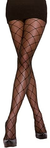 Adrian Hera Collants sensuels et élégants pour femmes à motifs - 20 deniers - noir - X-Large