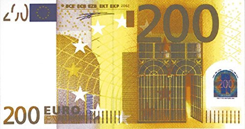 Aufkleber - 200 Euro Schein - 303410 Gr. 20,5 x 10,5 cm