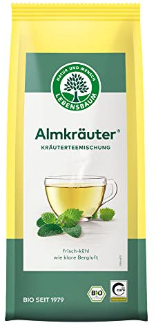 LEBENSBAUM Almkräuter Tee, Bio-Tee mit würzigen Bergkräutern, Kräutertee lose, 100% natürlicher Geschmack, 30 g