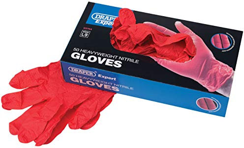 Draper 63764 Guanti in nitrile pesante, 50 pezzi