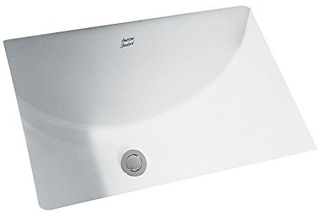 American Standard 0614000.020 Studio - Fregadero de baño bajo encimera, blanco, 1-1/4 pulgadas