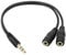 TRIXES Cable Divisor de Audio para 2 Auriculares o Altavoces - con Conector de 3,5 mm
