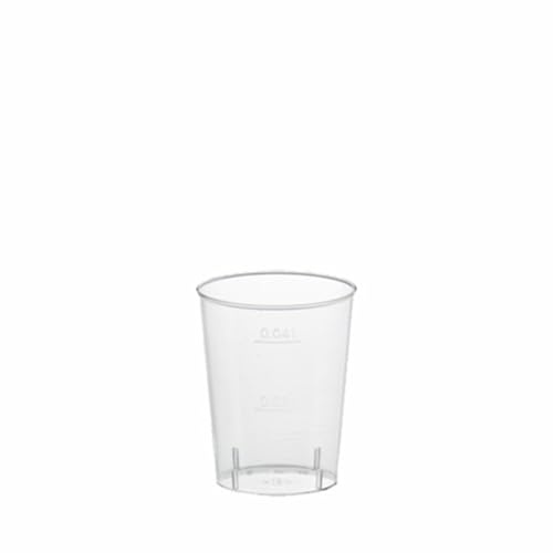 Papstar 12159 Gläser für Schnaps 1-Karton 24 x 40 Stück, PS 4 cl, ø 4.2 - 5.2 cm glasklar