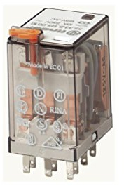 Finder Serie 55 – RELE Industrial 230 VAC 3 Kontakte 10 A Taster manuell