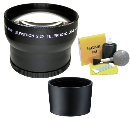 Digital Nc 2.2 High Definition Super Telephoto Lens Compatible with Leica D-LUX 5 (Includes Lens Adapter)
