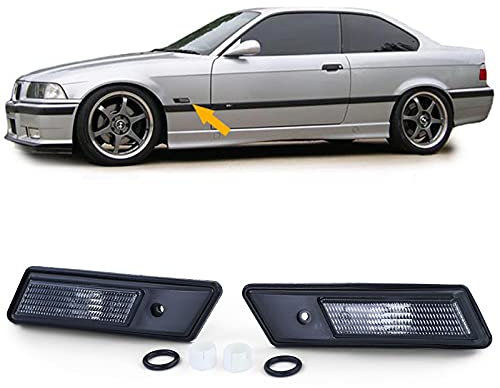 Seitenblinker Schwarz Smoke Paar passend für BMW 3er E36 90-96 + 5er E34 88-95