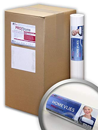 HomeVlies glatte überstreichbare Vliestapete weiß ohne Struktur Glattvlies Renoviervlies Malervlies 12 Rollen FSC® MIX CREDIT Nr. TSUD-COC-001718-KR