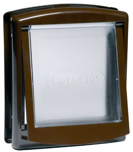 PetSafe Staywell, Convenient, Original 2 Way Pet Door, Fast Installation, Easy fitting, 2 Way Locking, Cat Flap for All Pets – Small - Brown