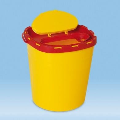 Sarstedt Multi-Safe twin Kanülensammler 1800ml Kanülenabwurfbehälter, Polypropylen (PP), Gelb, Sharpsentsorgungsbehälter
