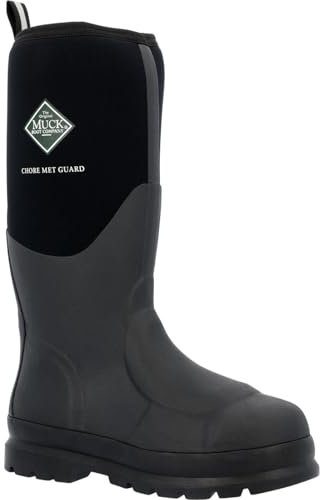 Muck Chore Classic - Stivali da lavoro in gomma con punta in acciaio, Nero (Nero ), 37 EU