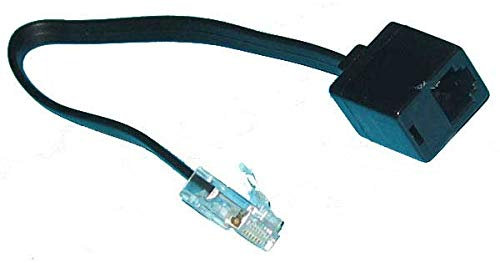 Kab24® Telefonkabel Modularkabel (0,2m, RJ12(6p6c) / RJ11 Buchse auf RJ45 Stecker)
