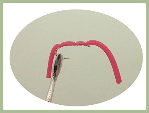 6 Stück Squirmy Red Worm Fliegen zum Forellenangeln, Größe 10