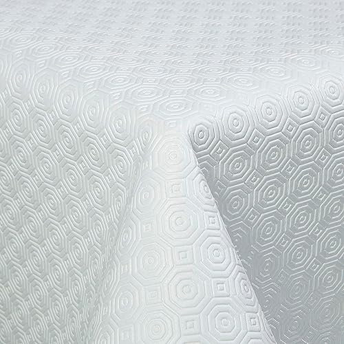 Molton wasserdichter Tischschoner Tischpolster Schutz Unterlage Tischdecke Meterware Weiss 240x140 cm Tischschutz Anti-Rutsch