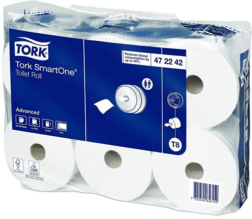 Lotus 297491 Lot de 6 Rouleaux de Papier Toilette Double épaisseur SmartOne (Blanc)