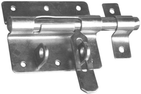 Outifrance Verrou Porte-Cadenas Argenté 12 mm Rectangulaire 1 Pièce