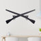Gekreuzte Gewehre Wandtattoo in 6 Größen - Wandaufkleber Wall Sticker - Dekoration, Küche, Wohnzimmer, Schlafzimmer, Badezimmer