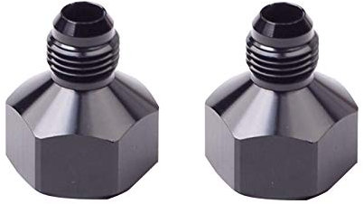 Adapter AN10 10AN auf AN6 6AN männlich Flare Reduzierstück (schwarz, 2 Stück)
