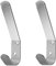 10 Pack of Double Hat and Coat Hooks Aluminium Dress Robe Garment Hangers Hook
