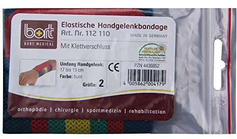 Bort Handgelenksbandage m. Klettverschl. bunt Gr. II, Finger-, Daumen- und Handgelenksbandagen
