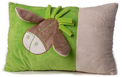 Inware 7796 - Schmusekissen Esel Pauli, beige/creme/mint, 40 x 25 cm