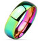 Bungsa 52 (16.6) Regenbogen Ring Edelstahl klassisch bunt für Damen & Herren 49-67 (Fingerring Partnerringe Verlobungsringe Trauringe Damenring Chirurgenstahl Frauen Männer)