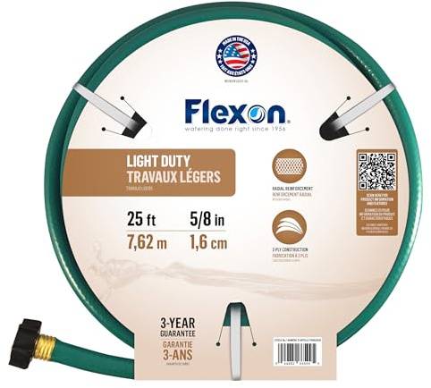 Flexon 5/8 Zoll von 25-foot verstärkt Gartenschlauch fr5825
